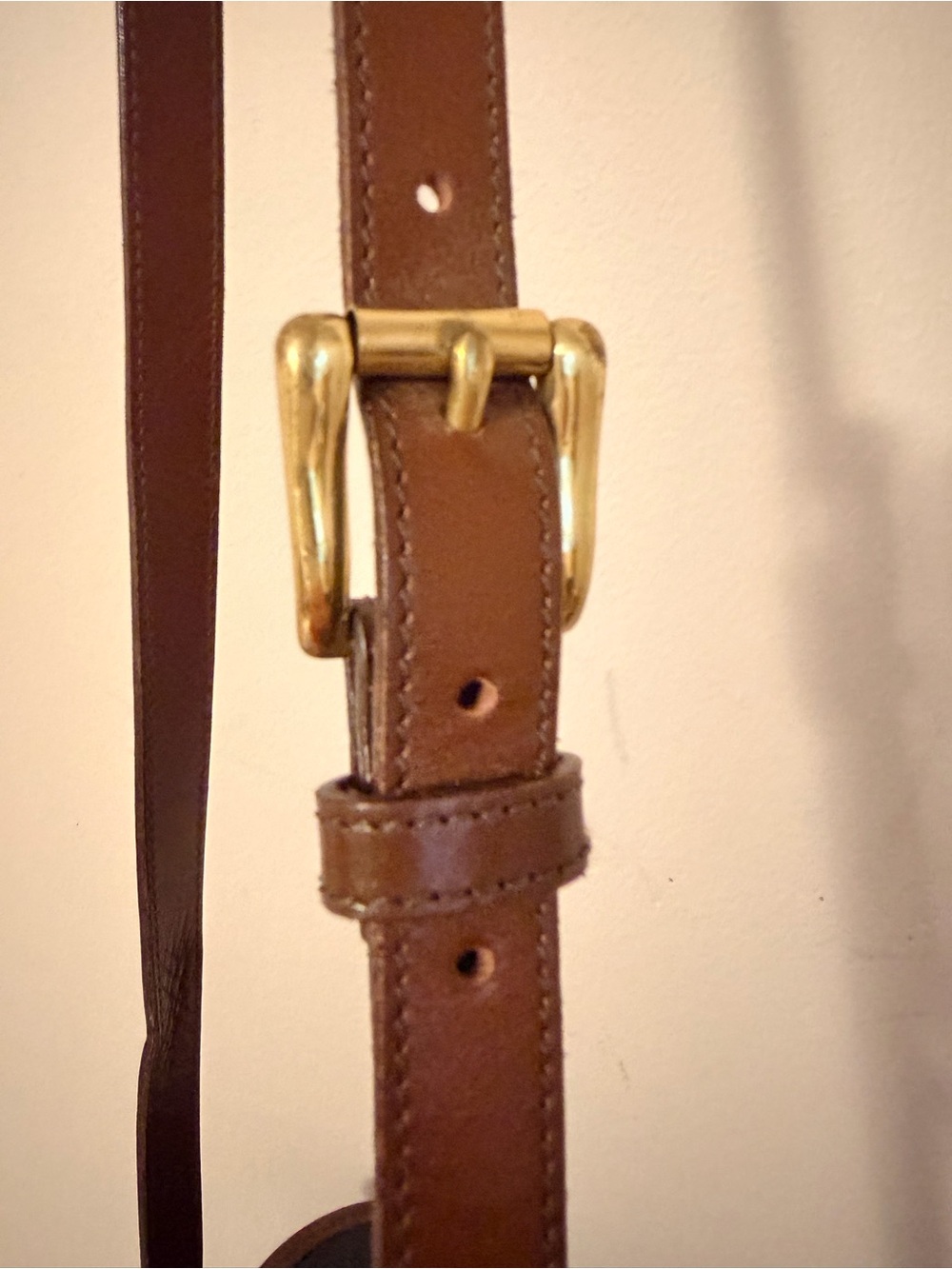 Dooney & Bourke Navy with Brown Trim Pebbled Leather Crossbody - Picture 12 of 12